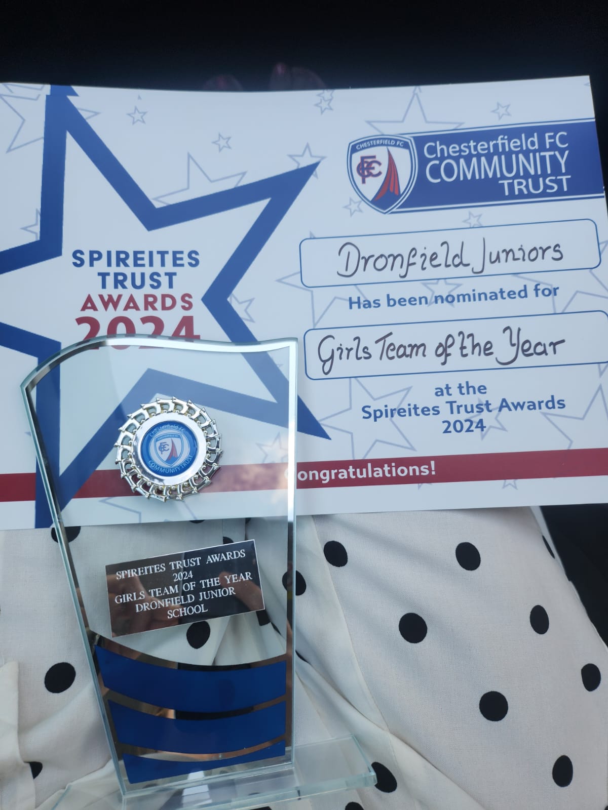 Female Team of the Year DJS trophy